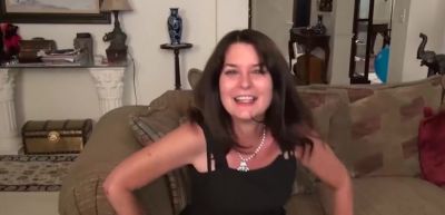 Mature Brunette Masturbates with Toys On Couch - inxxx.com
