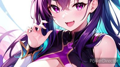 Hentai femdom queen commands edging with icy gaze and glowing blade - yesvids.com