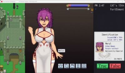 Video shows fantasy game interface with anime character and menu system - yesvids.com