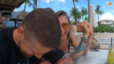 Polish couple takes their rough anal play outdoors from patio to balcony - yesvids.com - Poland