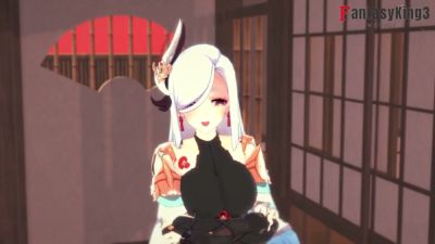 Shenhe teases with her foot in a Genshin-inspired anime fantasy - yesvids.com