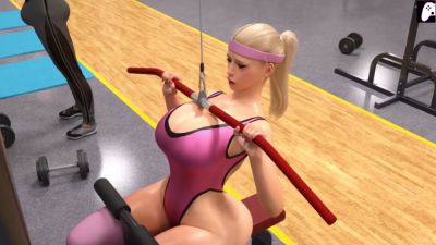 Muscular black futa athlete takes her blonde gym partner deep in missionary position - yesvids.com