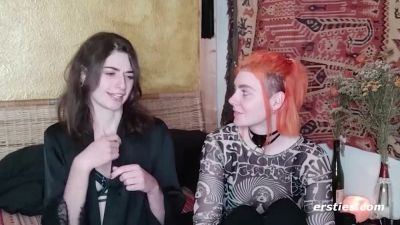 Redhead lesbian couple shares passionate kisses and strapon intimacy - yesvids.com - Germany