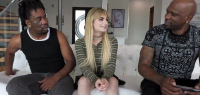 Blonde babe aint satisfied with just one big black cock - inxxx.com