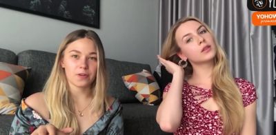 Two inexperienced towheaded ladies play with fucktoys while gobbling each other pussy - ah-me.com