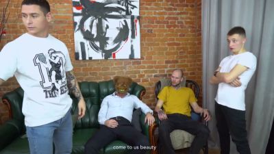 New - Blonde submits to three men in a domination session filled with oral and anal acts - yesvids.com