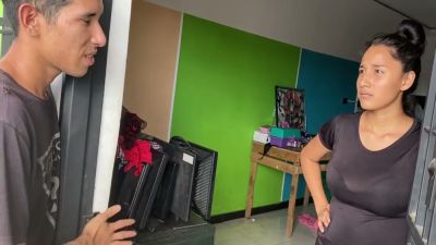 Dark-haired young woman meets Asian man by a car before moving indoors for passionate intimacy - yesvids.com - Venezuela