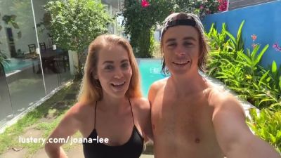 Blonde with big tits rides big cock in POV anal after pool fun - yesvids.com
