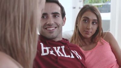 Stepmom teaches her teenage stepdaughter about pleasure with help from her boyfriend - yesvids.com