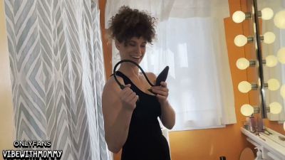 Woman in black dress and heels rides him hard and takes cum in her mouth - yesvids.com