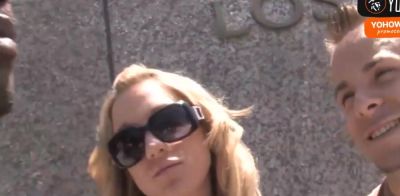 Blonde gal gets a gigantic fuck-stick jizz flow while her cuckold beau watches from afar - ah-me.com