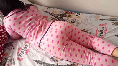 Latina stepsister in polka-dot pajamas takes it deep from behind - yesvids.com