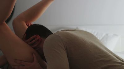 Wife takes her lover deep from behind in a passionate bedroom encounter - yesvids.com
