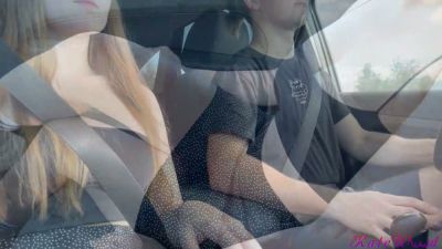 Young woman gets a ride and takes things further with the driver in his car - yesvids.com - Russia