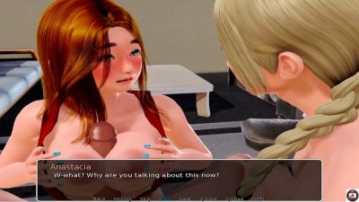 Fenella and Anastasia entangle with a man in an animated school fantasy - yesvids.com