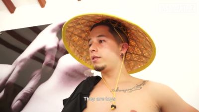 Blonde tattooed woman rides a farmer in a modern room after being picked up - yesvids.com
