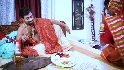 Passionate lovers entwined in a richly decorated bedroom adorned with gold and silk - yesvids.com - India - Germany - Italy - Netherlands - Usa - Australia - Singapore
