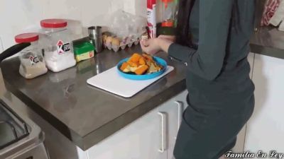 Asian wife takes it in the ass in the kitchen while her husband is at work - yesvids.com