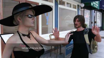 Mature animated figures in black explore a surreal world in this 3D cartoon episode - yesvids.com