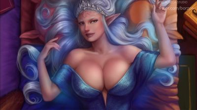 Fantasy art showcase of erotic digital illustrations with voluptuous figures - yesvids.com