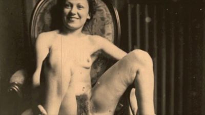 A hairy vintage couple explores passion in a sepia-toned boudoir - yesvids.com