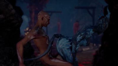 Bisexual frost demon clashes with fiery beast in dark fantasy realm - yesvids.com