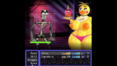 Gameplay footage of Chica the animatronic chicken in a retro-style horror game - yesvids.com