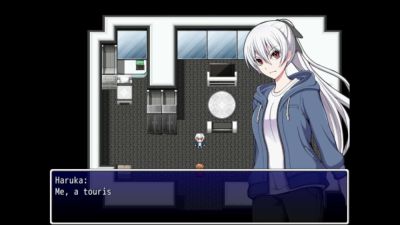 White-haired anime heroine in kimono explores a sacred temple and secluded pool - yesvids.com