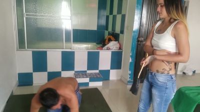 Austrian mistress dominates her obedient male slave in a bathroom session - yesvids.com - Austria