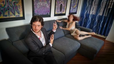 Freckled redhead with tattoos gives intense blowjob with feet in frame - yesvids.com