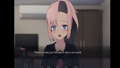Pink-haired anime girlfriend Neu faces forbidden world crossing in intense hentai drama - yesvids.com