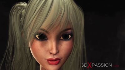 Animated schoolgirl seduced by a smoking muscle interrogator in a dark room - yesvids.com