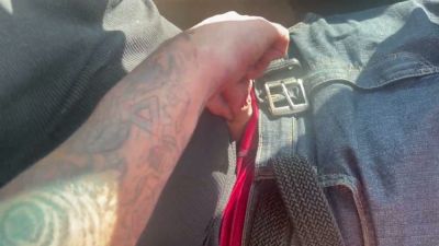 Amanda gives a gripping roadside handjob to a man in a red shirt on the interstate - yesvids.com