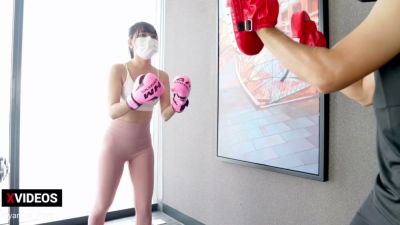 Asian gym beauty bends over for rough hardcore session - yesvids.com