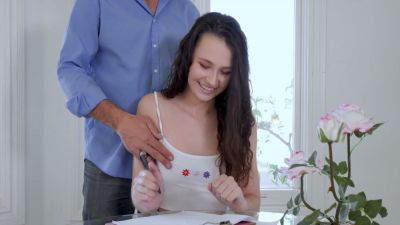 Petite stepdaughter Dani Diaz submits to her stepdad in a forbidden home encounter - yesvids.com