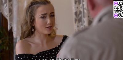 Petite blonde gives a deep oral pleasure to an older man - ah-me.com