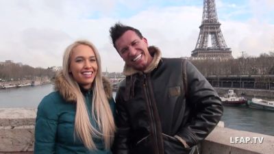 Blonde Russian wife swallows her French husband's load on their Paris honeymoon - yesvids.com - France - Russia