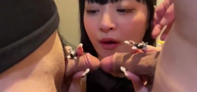Her First Threesome & Creampie! - inxxx.com