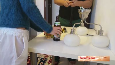 Married wife cheats with the plumber in the kitchen with deep throat - yesvids.com