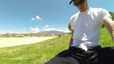 Man wets his jeans in public at Walmart and on a grassy hill - yesvids.com