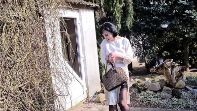 Wanilianna - Wanilianna teases her tight pussy with a dildo in the blooming garden - xxxfiles.com - Britain