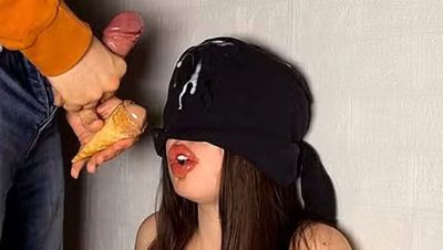 ICE CREAM GAME: Step Sis Gets a Huge Facial Cream Pie During Taste Test - xxxfiles.com