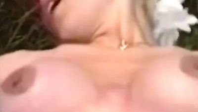 Beautiful Blonde Gets a Cumshot in a Threesome Outdoors - porntry.com - France