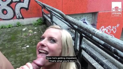 Two Guys Share a Blonde Milf's Pussy in Hard Outdoor Threesome - veryfreeporn.com - Germany