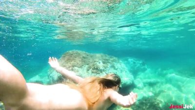 Big Ass Blonde JessiJek Gets Wild Anal on the Beach - Amazing Underwater Sex Adventure - porntry.com