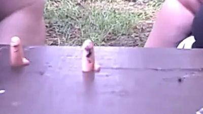 Two Big BBW Lesbians Smoke Your Tiny Cock Outdoors - veryfreeporn.com - Britain