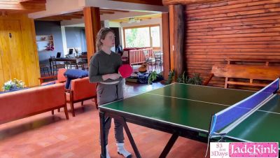 Amateur Teen Takes All in Real Strip Ping Pong – Hard Doggy Finish - porntry.com - Britain