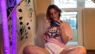 Mirror Pixie Teases and Fucks Her Dildo - Slow Strip to Creamy Squirt - porntry.com