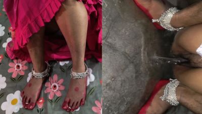 Desi Bhabhi Pissing Close Up – Hairy Pussy & Huge Ass Indian MILF - porntry.com - India