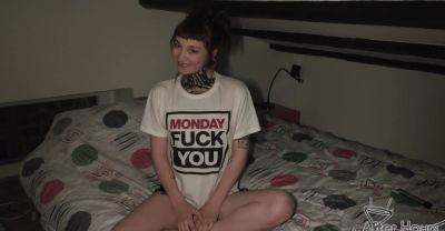 Amateur Miss Pussycat teases with t*** tits and a shaven pussy - alphaporno.com